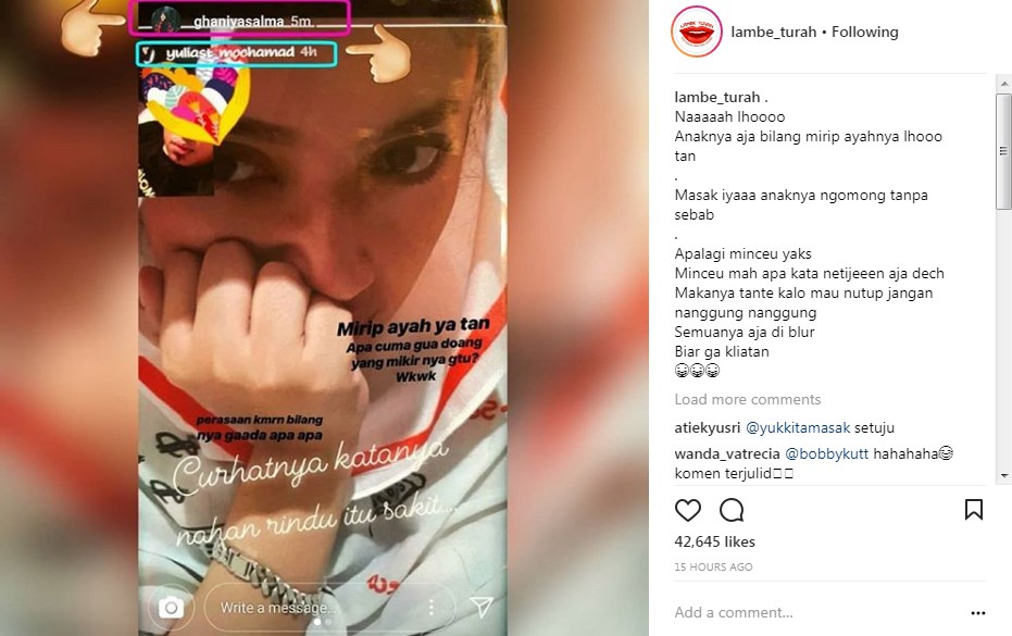 Putri Opick Seolah Curiga Yulia Mochamad Ungkap Rindu Pada Ayahnya