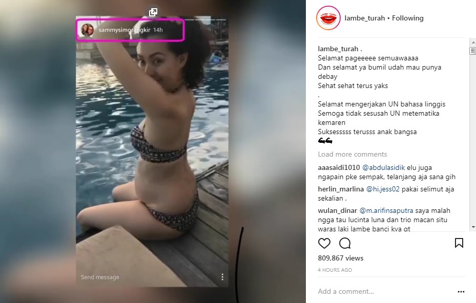 Sammy Simorangkir Tunjukkan Perut Buncit Istrinya yang Tengah Hamil