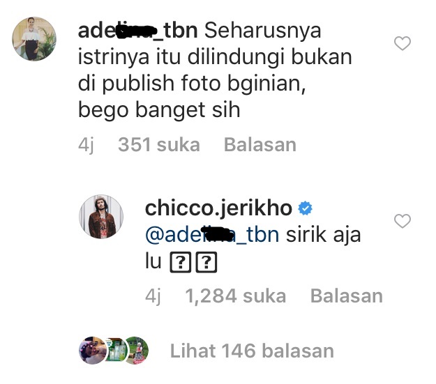 Balasan Menohok Chico Jericho Soal Komentar Netter Terkait Istrinya