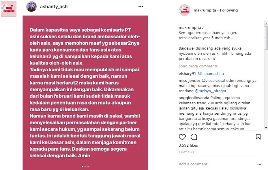 Tanggapan Ashanty Soal Keluhan Konsumen