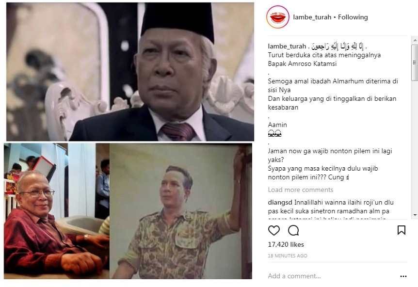 Amoroso Katamsi Meninggal Dunia