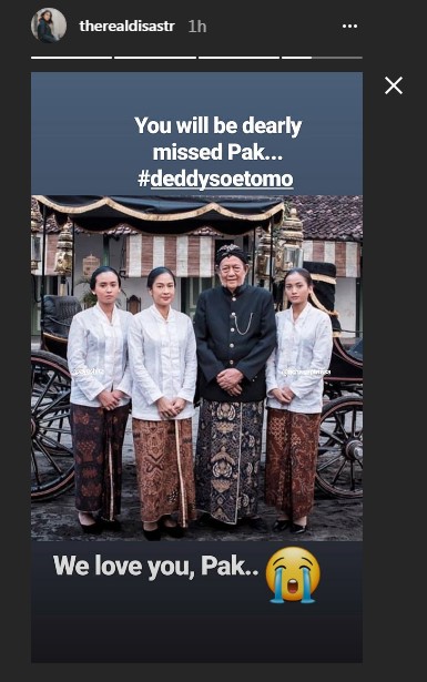 Kesedihan Dian Sastro Atas Meninggalnya Deddy Sutomo