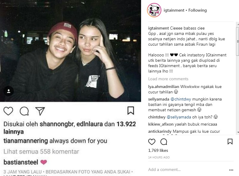 Kata Manis Tiana Untuk Bastian Steel