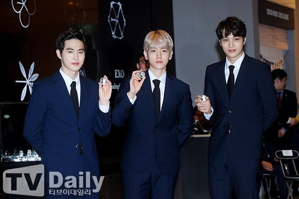 Gantengnya Suho, Baekhyun dan Kai Saat Hadiri Acara Peluncuran Medali Kehormatan EXO