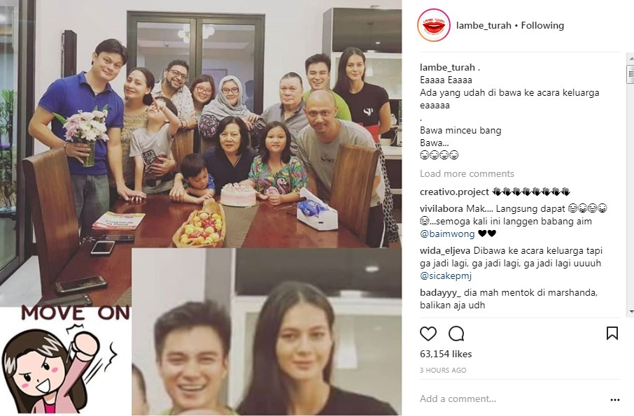 Bawim Wong Berdampingan dengan Wanita Cantik di Acara Keluarga