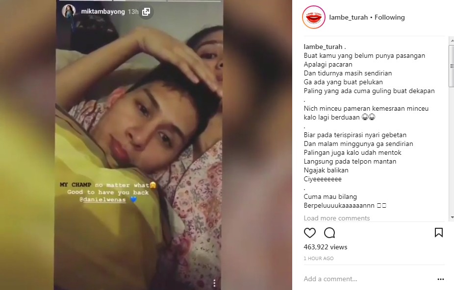 Kemesraan Mikha Tambayong dan Kekasih