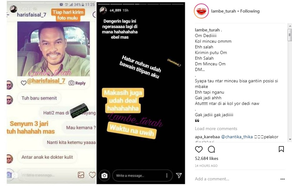 Percakapan Mesra Faisal Haris dan Wanita Lain