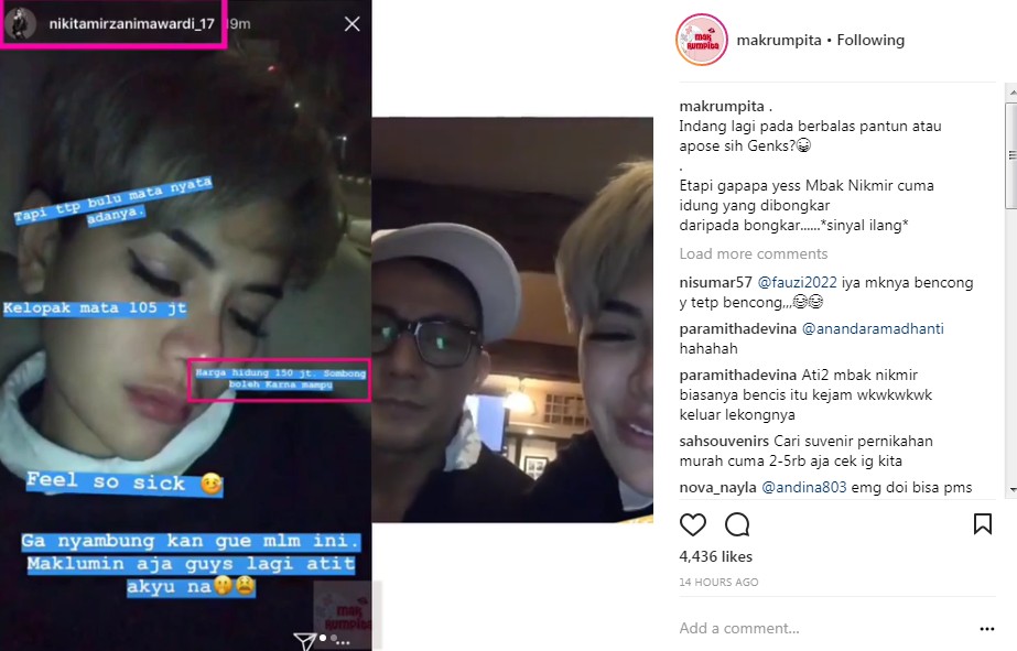 Nikita Mirzani Sebut Harga Hidungnya yang Senilai Ratusan Juta