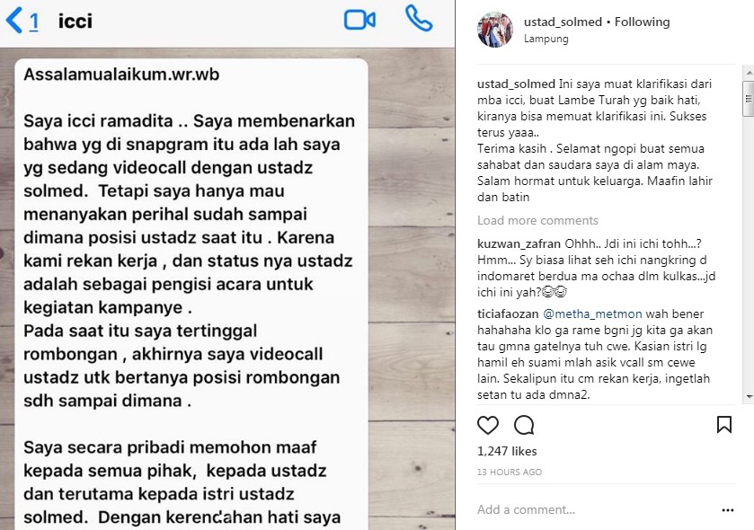 Klarifikasi Wanita yang Dituding Selingkuh dengan Ustadz Solmed