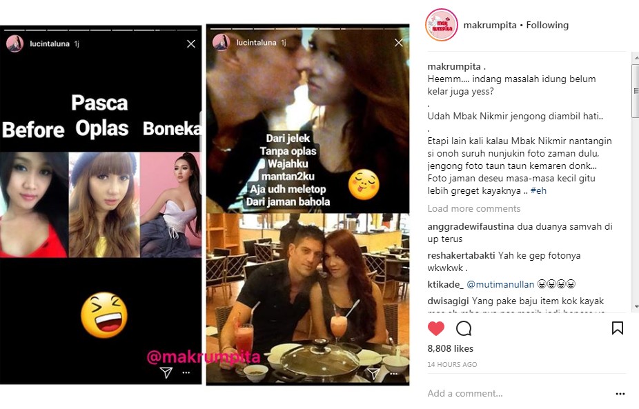 Lucinta Luna Bocorkan Foto Masa Lalu