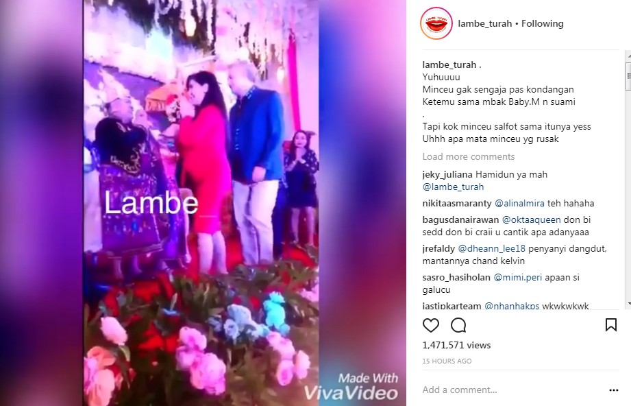 Baby Margaretha dan Suami Saat Datang ke Resepsi Pernikahan