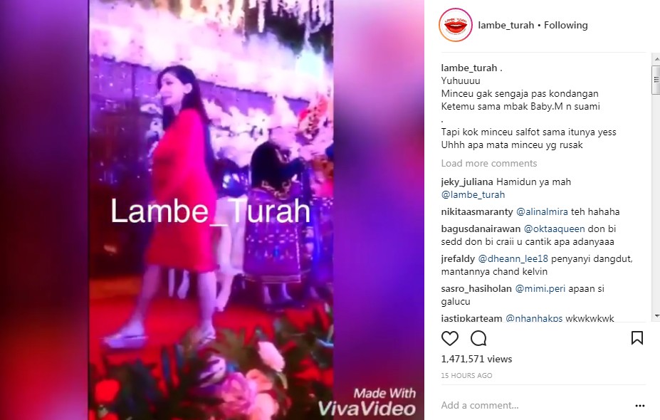 Perut Buncit Baby Margaretha Saat Datang ke Resepsi Pernikahan