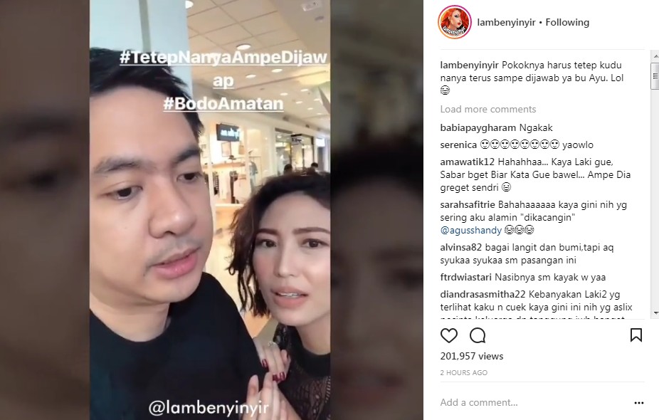 Ekspresi Datar Suami Ayu Dewi Saat Ditanya Es Krim Favorit Istri