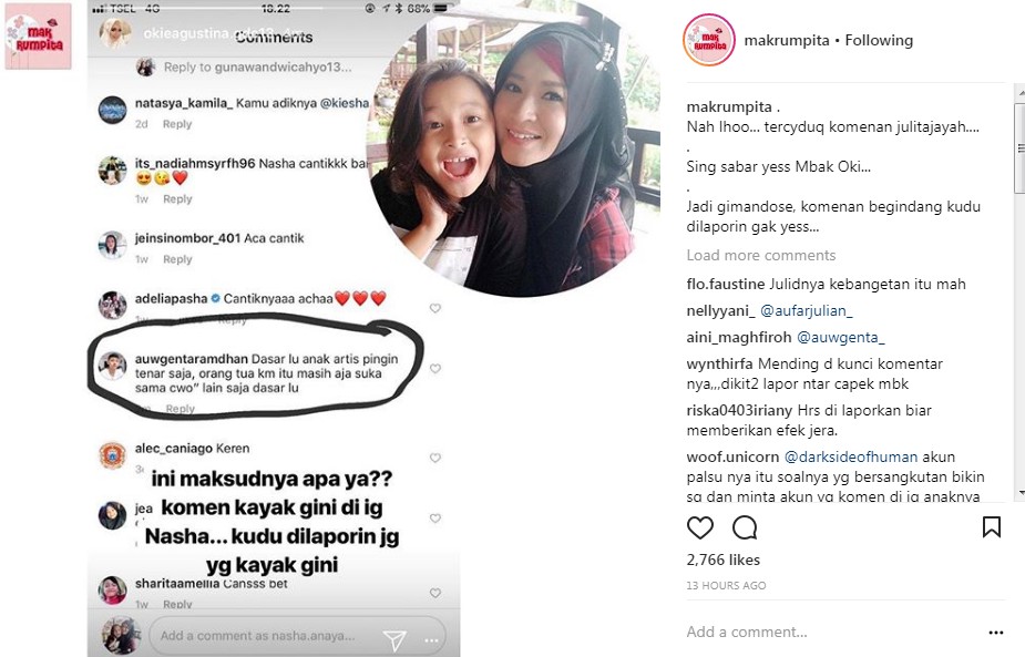 Ancaman Okie Agustina Pada Netter yang Bully Anaknya