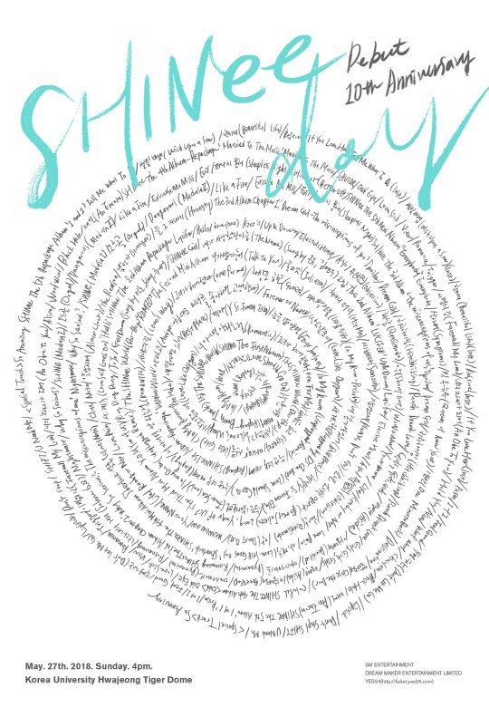Poster Perayaan Anniversary Debut SHINee yang ke-10