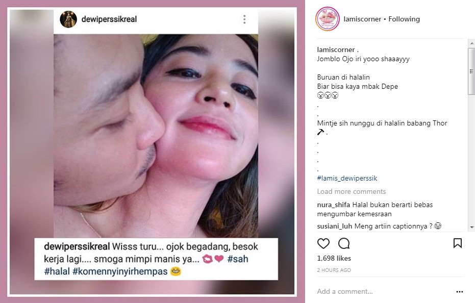 Potret Kemesraan Dewi Persik dan Angga Wijaya