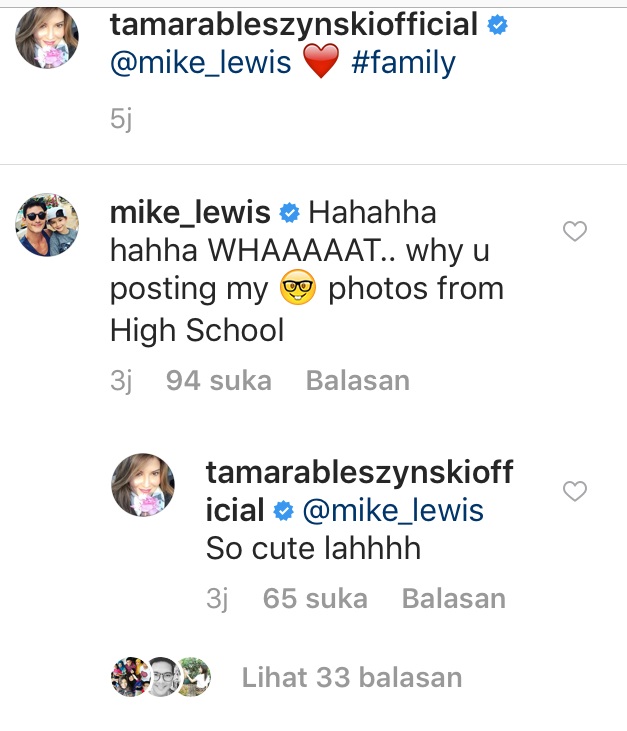 Komentar Mike Lewis Saat Tamara Bleszynski Posting Foto Masa Sekolahnya