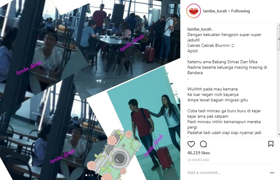 Dimas Anggara dan Nadine Chandrawinata Kepergok di Bandara