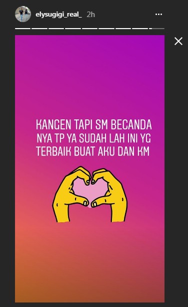 Ungkapan Rindu Ely Sugigi Pada Seseorang