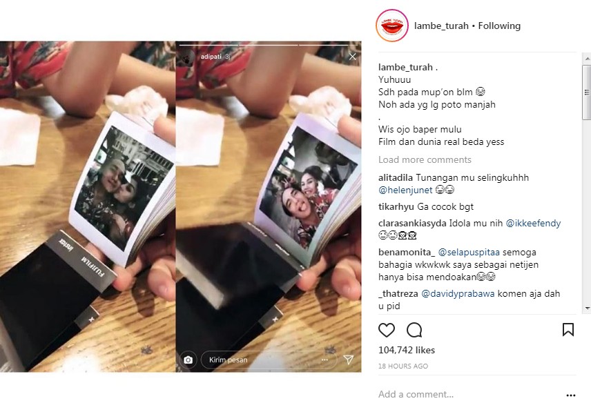 Adipati Pamer Potret Mesra Dirinya dengan Vanesha Prescilla