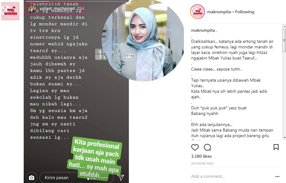 Yulia Mochamad Ngaku Diajak Taaruf Aktor Muda Tampan dan Terkenal