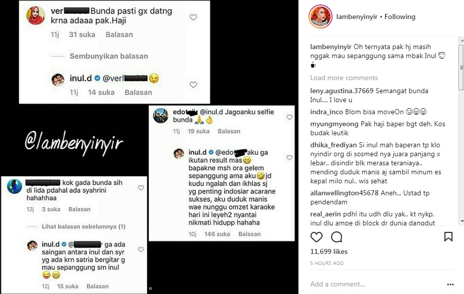 Percakapan Inul Daratista dan Netizen Soal Ketidakhadirannya di LIDA