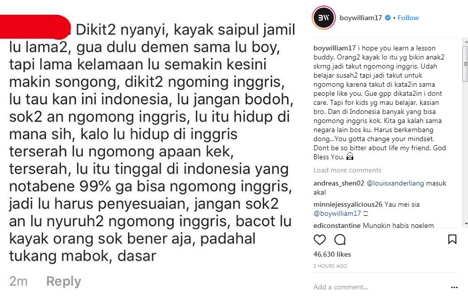 Jawaban Menohok Saat Disindir Penggunakan Bahasa Asing