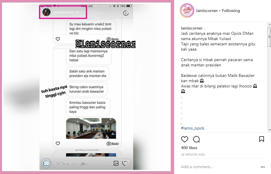 Sindiran Anak Opick Saat Yulia Mochamad Ngaku Punya Calon Suami Keturunan Arab Kasta Tinggi