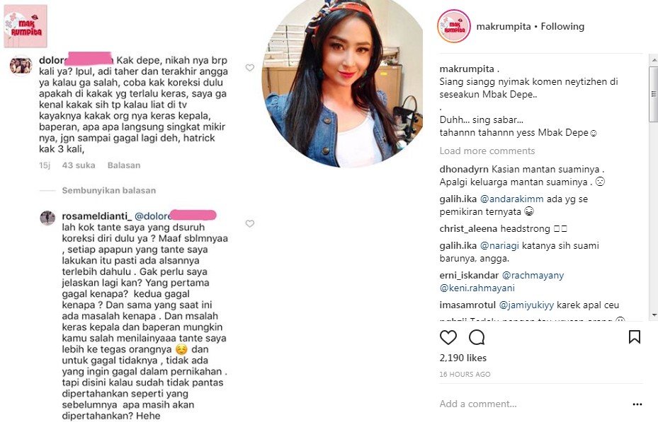 Komentar Keponakan Dewi Persik Saat Tantenya Disebut Baperan