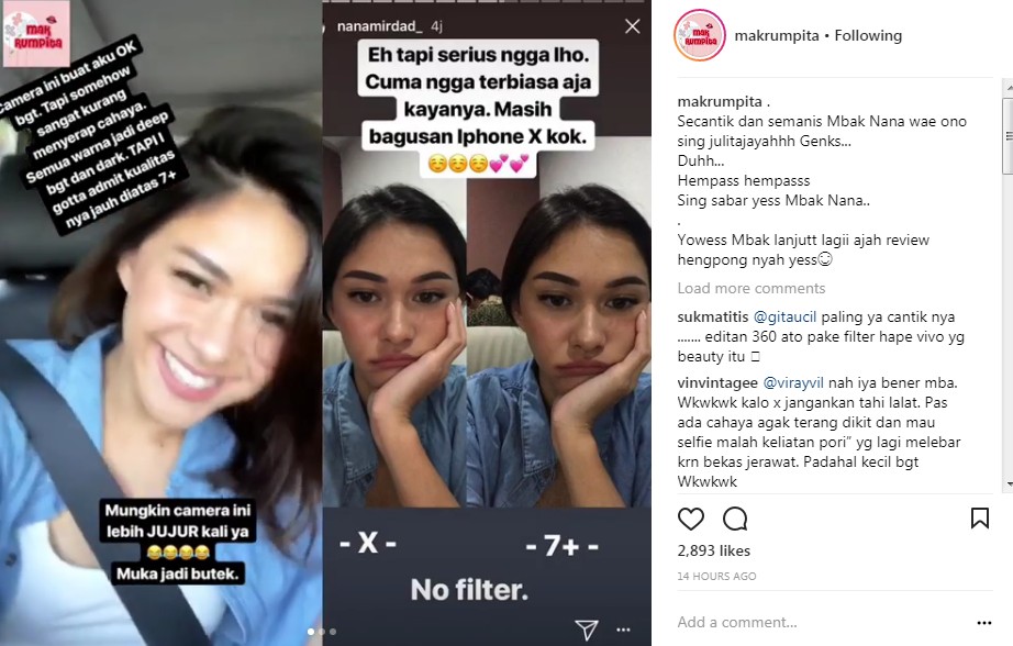 Ulasan Nana Mirdad Soal Kamera Handphone