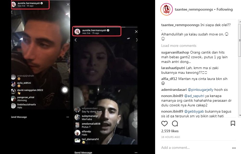 Aurel Hermasyah Kepergok Lakukan Siaran Langsung Instagram Bareng Pria Berwajah Bule