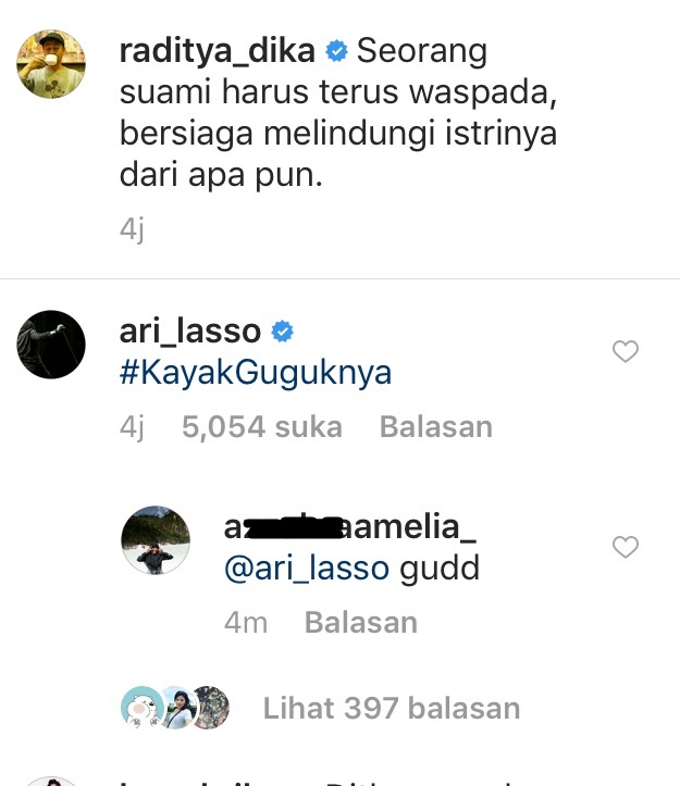 Komentar Ari Lasso Soal Postingan Konyol Raditya Dika