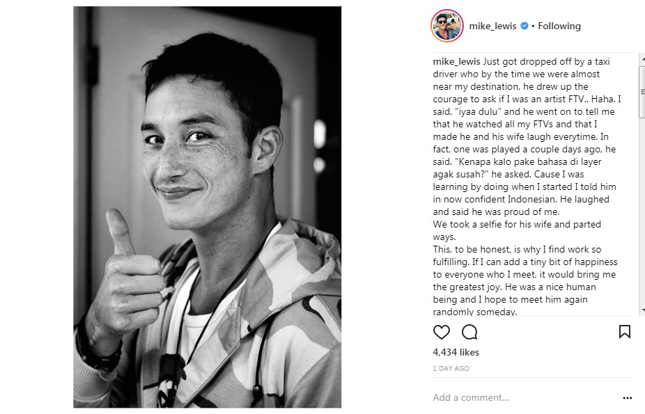 Cerita Mike Lewis Ketemu Fans