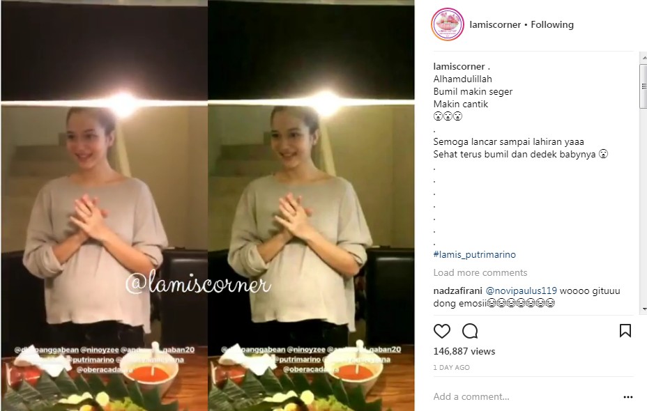 Perut Buncit Putri Marino