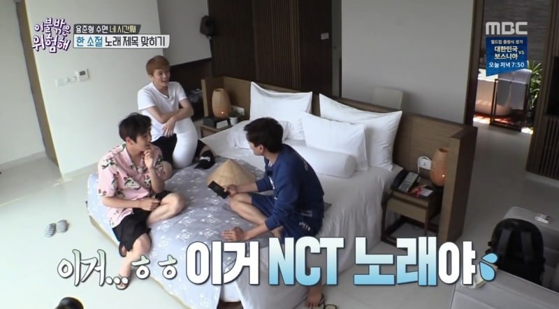 Mark Lee Tebak-Tebakan Lagu Bareng Kang Daniel dan Lee Yi Kyung