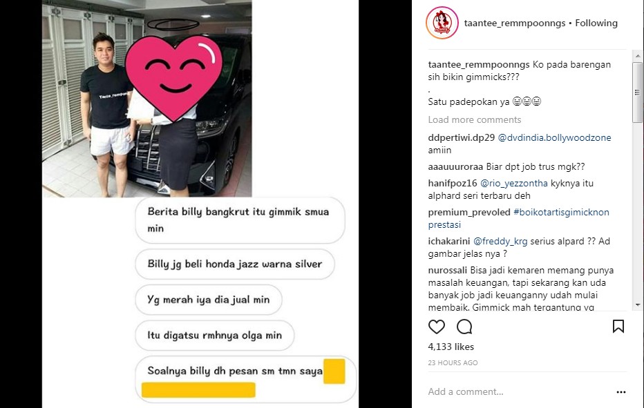 Netter Sebut Pemberitaan Soal Kebangkrutan Billy Syahputra Adalah Gimmick