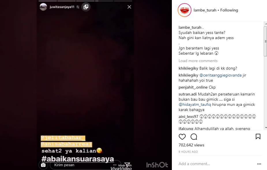 Momen Kebersamaan Juwita Bahar dan Annisa Bahar