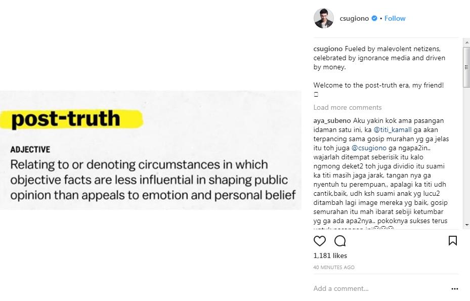 Tanggapan Christian Sugiono Pasca Video Dirinya Bersama Wanita Lain Tersebar