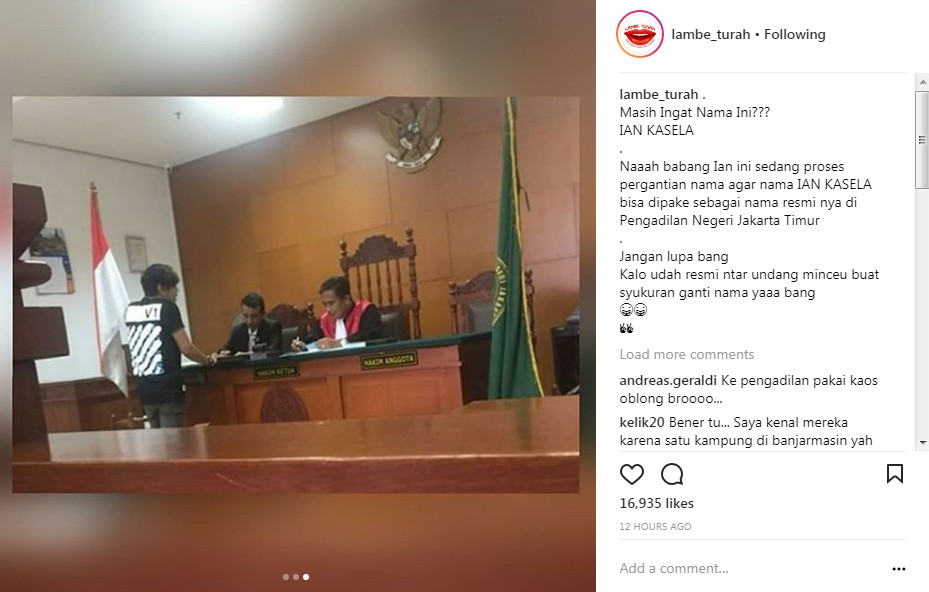 Ian Kasela Berhadapan dengan Majelis Hakim
