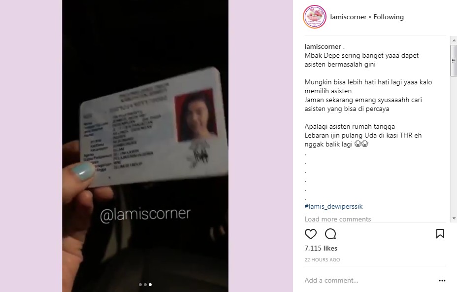 KTP Asisten Dewi Persik