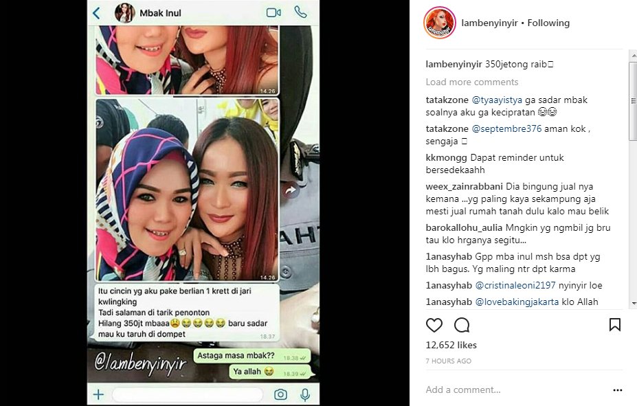 Inul Daratista Kehilangan Cincin Berlian