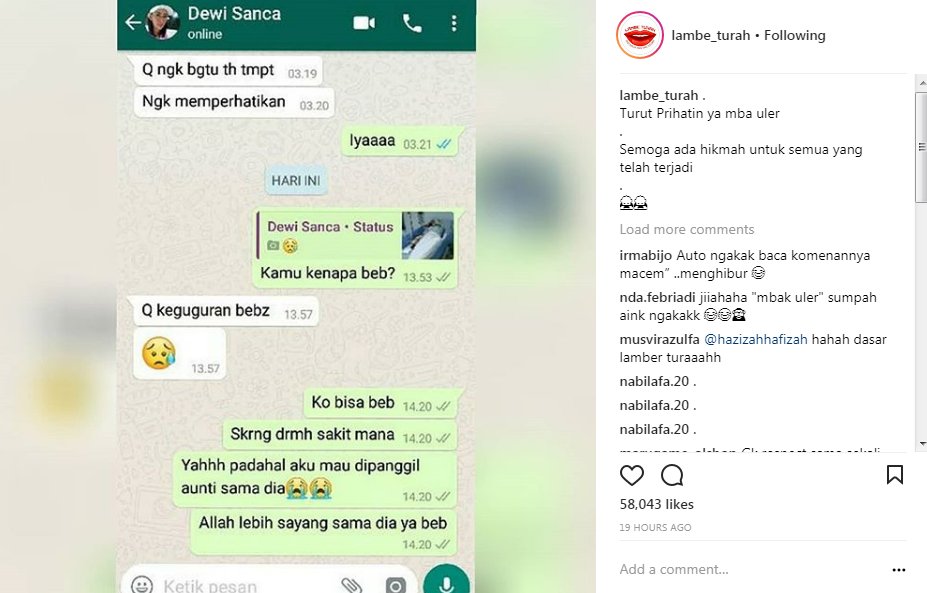 Dewi Sanca Mengaku Keguguran