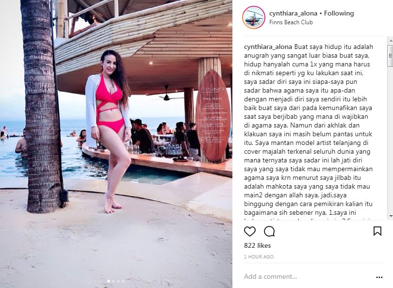Cynthiara Alona Protes Kehidupan Pribadi Diusik Netizen