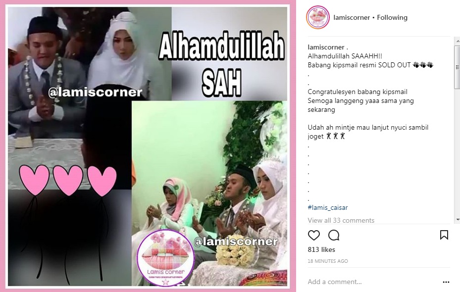 Caisar Resmi Menikahi Kekasih