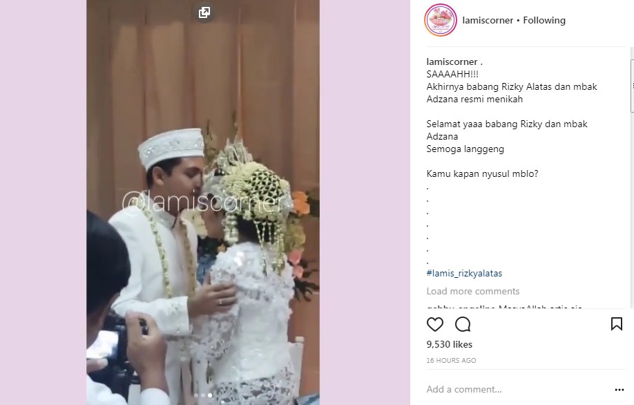 Ciuman Mesra Rizky Alatas Untuk Adzana Bing Slamet