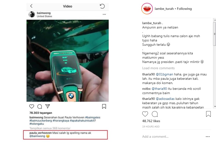 Komentar Protes Paula Verhoeven Saat Baim Wong Salah Sebut Namanya