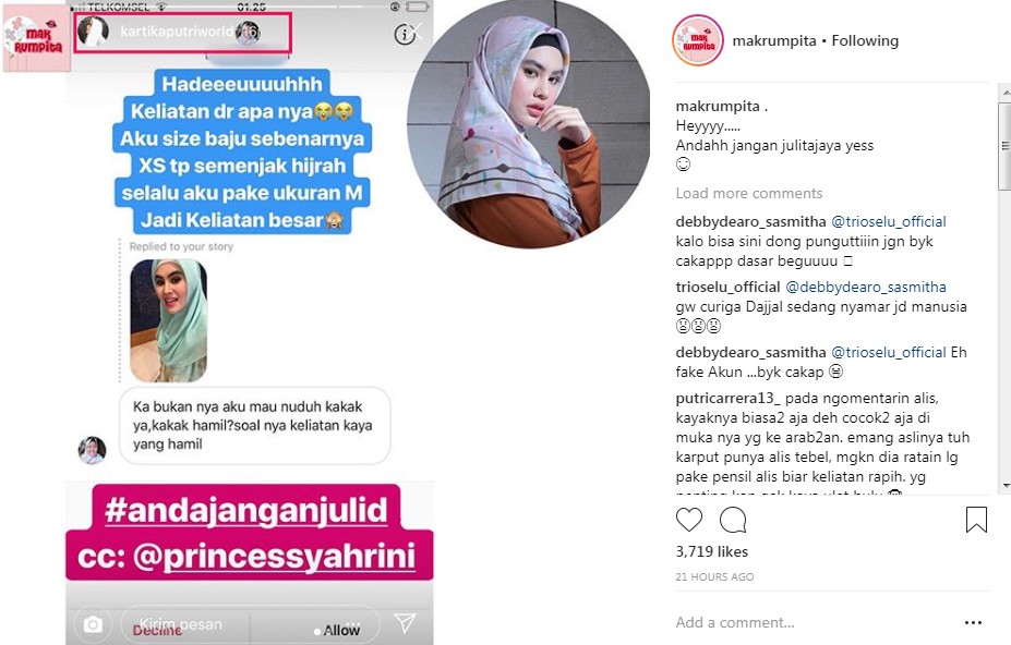 tanggapan Kartika Putri Saat Dikira Hamil