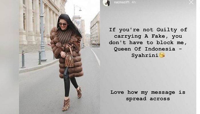 Syahrini Disebut Blokir Penjual Tas Mewah Asal Singapura