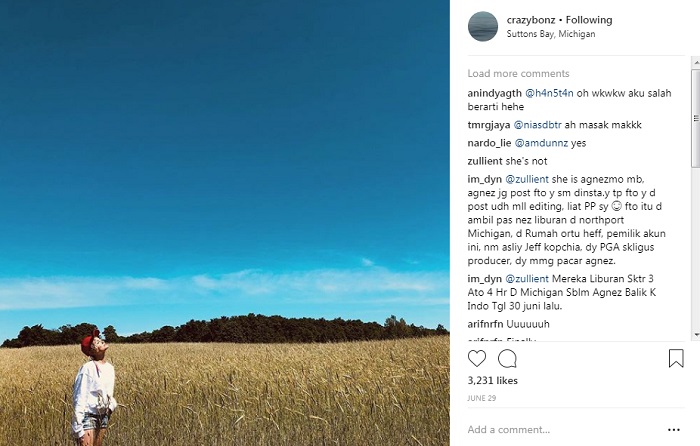 Postingan Pria Bule Mirip dengan Foto yang Diunggah Agnes Monica