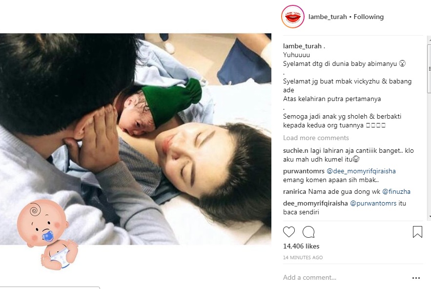 Vicky Shu dan Anak Pertama